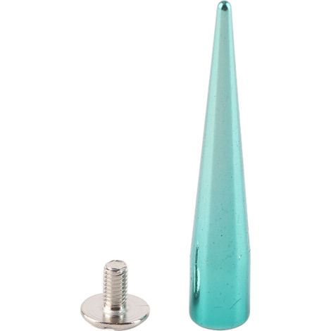 Rivets et clous à pointe métallique de 7 mm, lot de 10, à visser, pour la fabrication artisanale de cuir (bleu) (1/5)