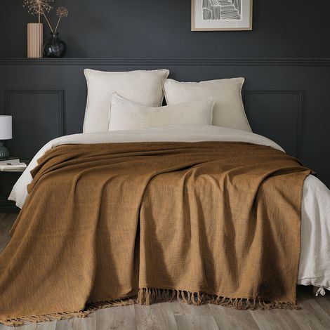 plaid 180 x 220 cm slub sixtine camel (1/4)