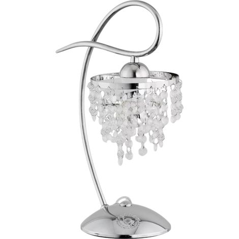 Lampada da tavolo Alfa DIANA cristallo cromata E14 40W