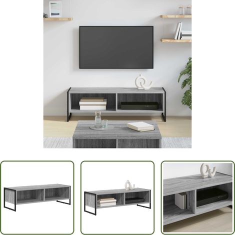 Holzwerkstoff - TV-Schränk Graues Sonoma 100 x 36,5 x 30,5 cm Holzwerkstoff (1/5)