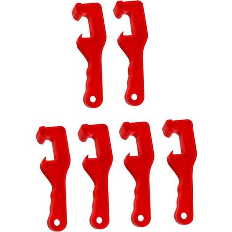 6 Pièces Ouvre-Couvercle De Seau Ouvre-Boîte De Peinture Et -Bidon Peinture Outil Clé Avec Poignée Antidérapante Pour Garage Maison (1/5)