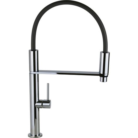 Mitigeur d'évier de cuisine en laiton chromé avec douche à jet unique Fima Carlo Frattini F7047CR  Chromé
