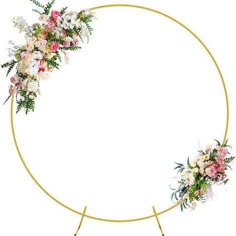 Arche de jardin métallique, support pour plantes grimpantes, or en métal, arche de jardin, tuteur plantes, décoration extérieure, arche de ballons, adaptée pour mariages, fêtes et divers événements (1/5)