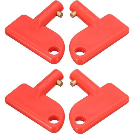 Lntyq 4 Pièces Batterie Coupée des Clés, Clés Pour Interrupteur De Batterie De Voiture, Clé De Commutateur D'Isolateur De Batterie, Clés Rechange Commutateur D'Isolateur, Pour Auto Voiture VéHicules (1/4)