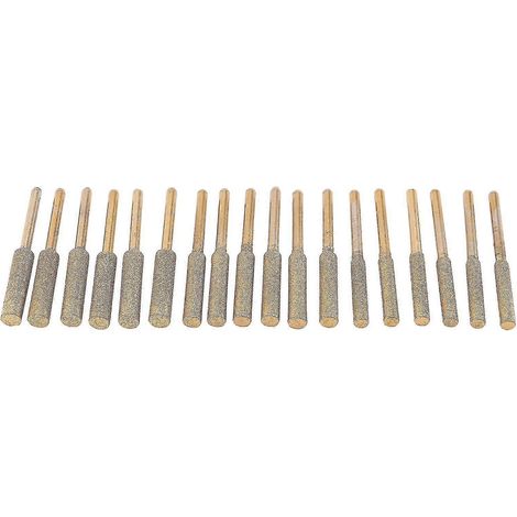 Affûteur de chaîne de tronçonneuse diamanté haute dureté, 18 pièces - Meule à fraiser plaquée titane, affûtage diamanté