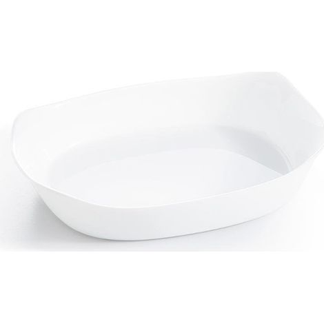 Plat rectangulaire Blanc Smart Cuisine Carine 250°C - Plat à Four en Verre - Léger et Extra-Résistant - Nettoyage Facile - Dimensions 30x22 cm (1/5)
