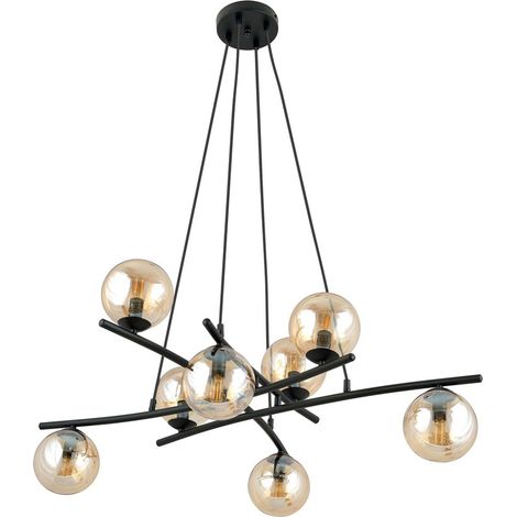 Lámpara colgante Lotra Ámbar (8 luces)