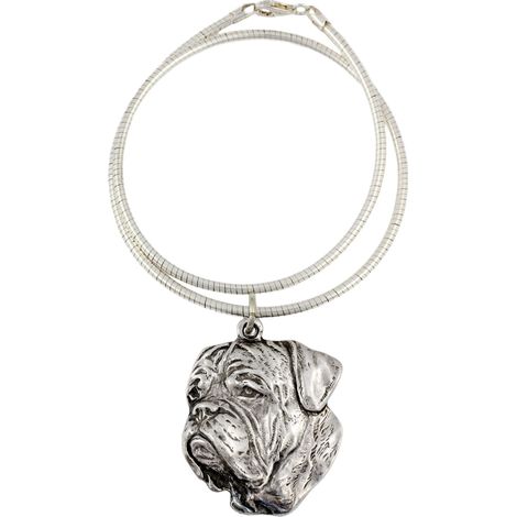 Dogue de Bordeaux, Mastino Francese II - collana per cani, gioielli unici per amanti dei cani, ciondolo a forma di serpente unico di Art-Dog (1/5)