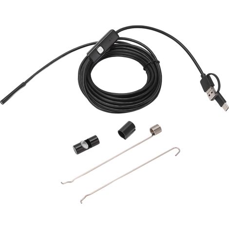 Caméra d'inspection USB 3-en-1 étanche IP67 avec endoscope 5,5mm, câble 1m/3,28ft pour maintenance et contrôle (1/5)