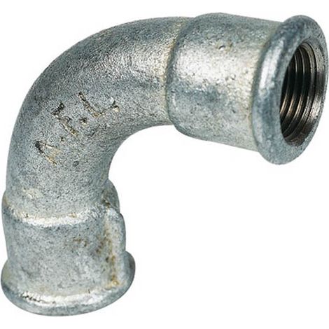 Courbe 90° fonte galva Femelle 1/2