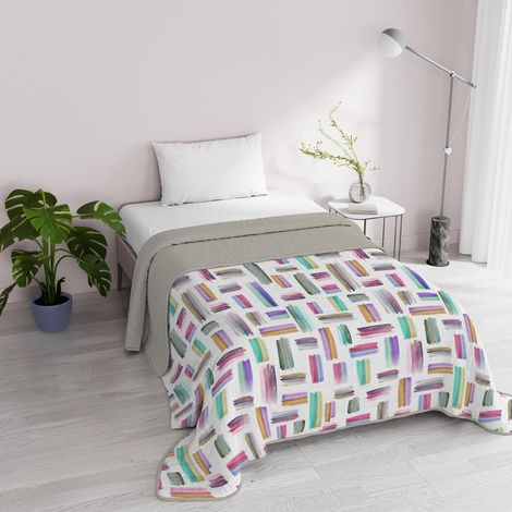 Couette Fantasy, en Microfibre, été, 1 Place et demie, Multicolore (1/4)