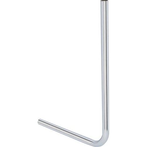 Banyo – Tube de raccordement individuel Ø14mm 90° – Raccord cuivre chromé – Fixation extrémité tuyau – Pour chantiers humides