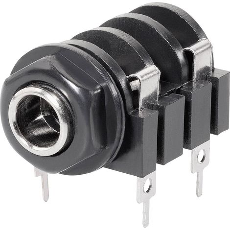 Jack 6.35 mm embase femelle horizontale BKL Electronic 1109016 Nombre de pôles: 2 mono noir 1 pc(s)