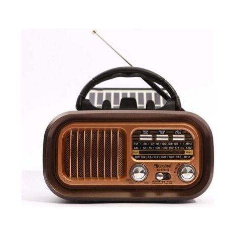 Retro-AM/FM-tragbares Radio – Vintage-Kurzwellentransistor – Leistungsstarker Lautsprecher – Betrieb über USB oder D-Batterie – Bluetooth-/TF-Kartenleser (Kupfer)