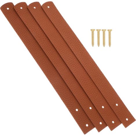 Lot de 4 supports tringle à rideaux en cuir, style bohème, crochets décoratifs pour suspension (1/5)