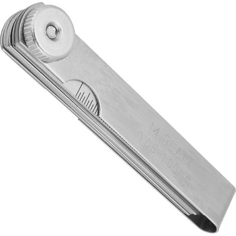 Jauge d'épaisseur en acier inoxydable de 75 mm, outil d'inspection de soudage (0,05-1,00 mm) (1/5)