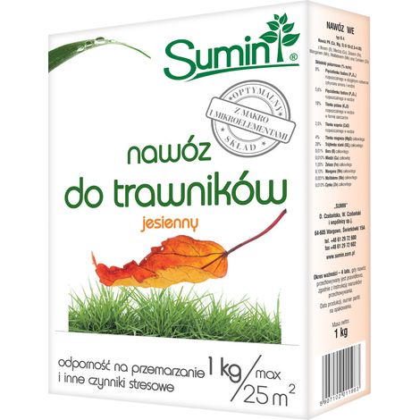SUM68 CONCIME PER PRATO SUMIN 1KG COMPOSIZIONE OTTIMALE AUTUNNALE (1/5)
