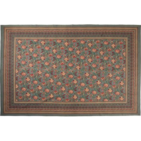 Telo arredo copritutto fantasia floreale orientale in cotone Arcadia