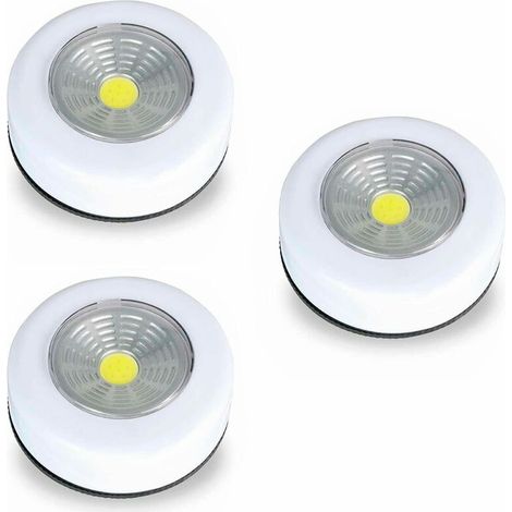 VURAHOME -Lumière adhésive Led Batterie,Lumière Adhésive pour armoire, Lumière Adhésive Cuisine, Lumières Armoire Led, Lumières Armoire LED à Batterie, Lilaris 3 Pièces (1/4)