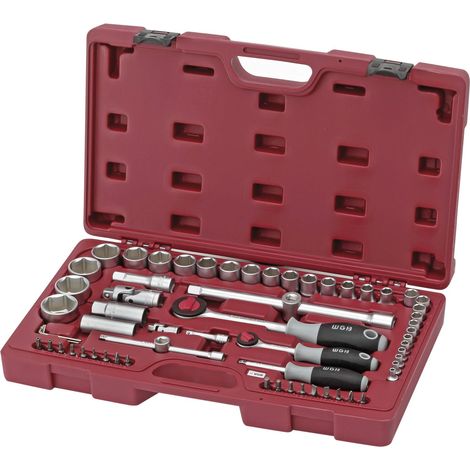 WGB Steckschlüssel-Satz 1/4"+1/2" vierkant mit Umschaltknarre 65-teilig (1/5)