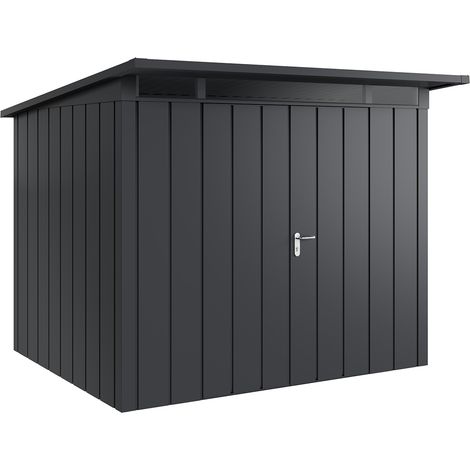 Hörmann Metall-Gerätehaus "Juno" mit Pultdach, JPD9 - Modern, 262 x 214 cm (B x T), anthrazit, 2-flüglige Tür (1/5)