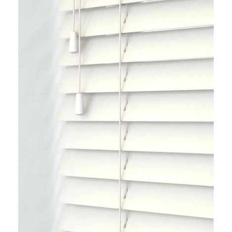Trade Shop - Tenda Veneziana Da Interno Casa Para Sole Effetto Legno Colore Bianco 120x175cm -