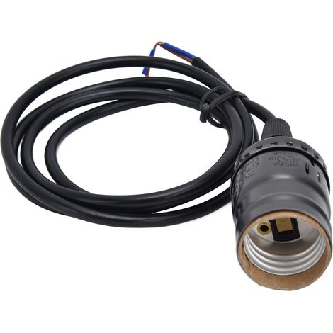 Support lampe – noir perlé – robuste durable – installation facile – chambre / cuisine / restaurant – douille légère