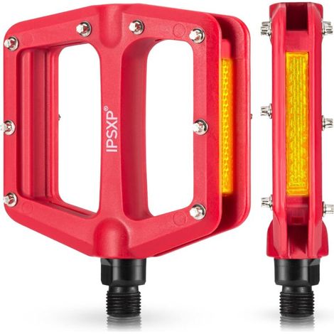 Jeu de 1 paire, pédales de vélo, pédales de vélo de montagne, pédales de route universelles 9/16", 16 cales en métal pour une bonne adhérence, adaptées aux vélos de montagne, BMX, pédales de route pli (1/5)