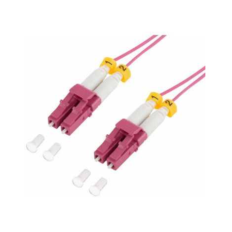 LogiLink FS4LC02 Cable de fibra óptica e InfiniBand 2 m LC LC/UPC Violeta