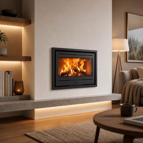 Cassete de leña Muspel Braggi 11 kW Doble combustión, turbina axial y cristal SCHOTT ROBAX para hasta 100 m² (1/5)