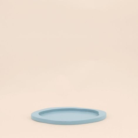 Plateau organique bleu 22x18cm (1/4)