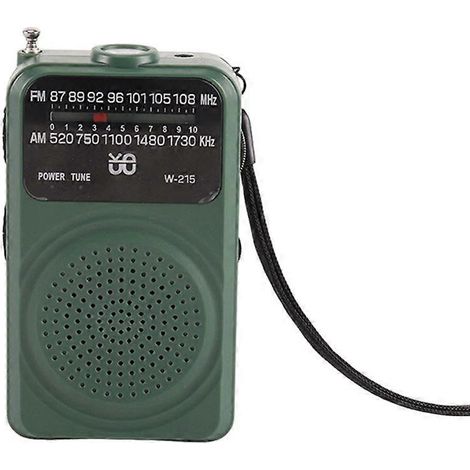 W-215 FM/AM Vollband-Mehrkanalradio, 3,5 mm Schnittstelle mit Mini-Taschenlampe und Notbeleuchtung für den Außenbereich (C). (1/5)