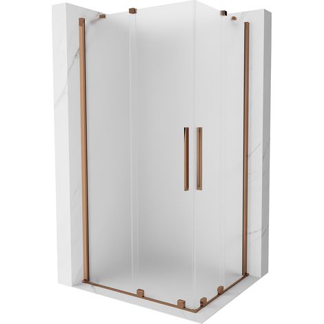 Mexen Velar Duo cabina de ducha corredera 100 x 90 cm, escarcha, oro rosa - 871-100-090-32-60 (1/5)