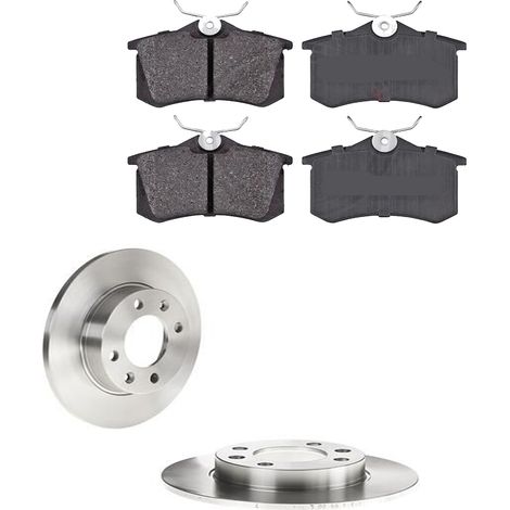 KIT FRENI POSTERIORI compatibile con PEUGEOT 307 (3A/C) - DISCHI + PASTIGLIE OEM: P 85 020 , P 61 080 / 17357 , 17631 , 17631C , 17893 , 17893C /SOSTITUZIONE DIRETTA/BASSA POLVERE/SILENZIOSO (1/5)