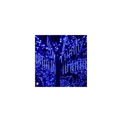 Lichterkette für den Außenbereich, solarbetriebene LED-Außendekoration, wasserdichte Regenduschenlichter, 30 cm, für Hochzeiten, Partys, Weihnachten, Abende, Häuser, Weihnachtsbäume, Gärten, blau (1/5)
