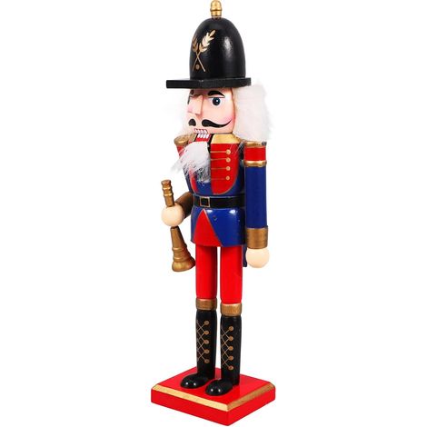 Casse-Noisette de Noël en Bois Figurine de Soldat Traditionnelle Décoration Festive pour Table et Bureau Accessoire Photo Original pour Ambiance de Noël Hauteur Moyenne (1/5)