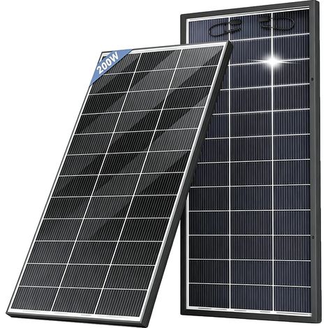 Panneau Solaire, Technologie Bifaciale, Haute Efficacité, 200W 1Pcs (1/2)