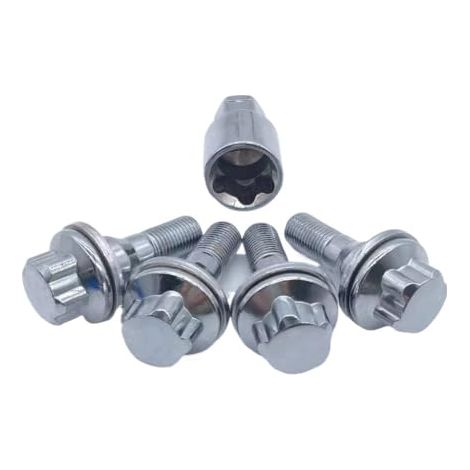 Boulon de moyeu antivol Peugeot M12x1,25 4+1, argent (1/5)