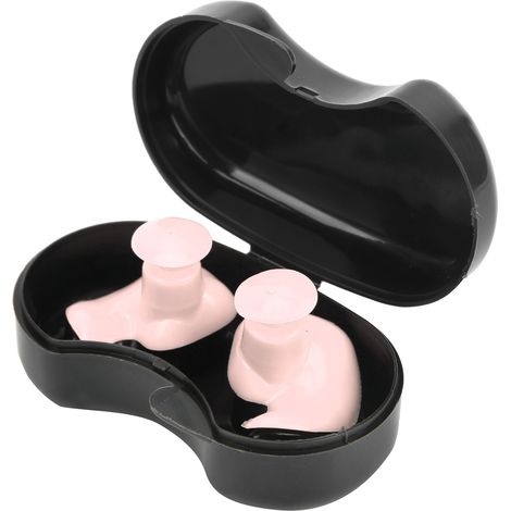 Wasserdichte und staubdichte Silikon-Spiral-Ohrstöpsel für Kinder und Erwachsene, Schwimmzubehör (Pink) (1/5)