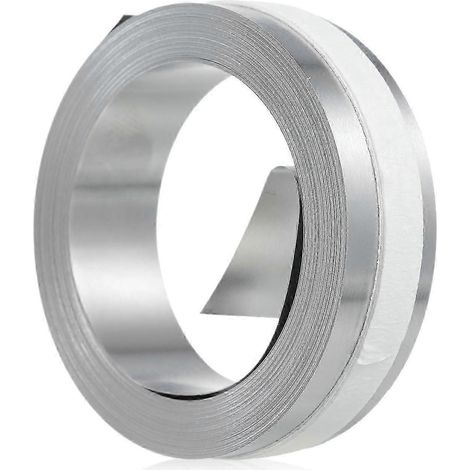 Ruban adhésif de gaufrage manuel 3D en acier, sans adhésif, recharge pour étiqueteuse métallique compatible avec les étiqueteuses DYMO M1011/M11 - 1 rouleau de 12 mm x 6,4 m (1/5)