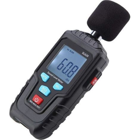 Sonómetro digital SL620, medidor de ruido, medidor de decibelios, herramienta de medición de sonido con memoria y pantalla LCD, 30135 dB (1/5)