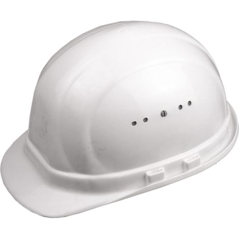Schutzhelm Bauarbeiterhelm Bauhelm mit Belüftung weiß stufenlos verstellbar