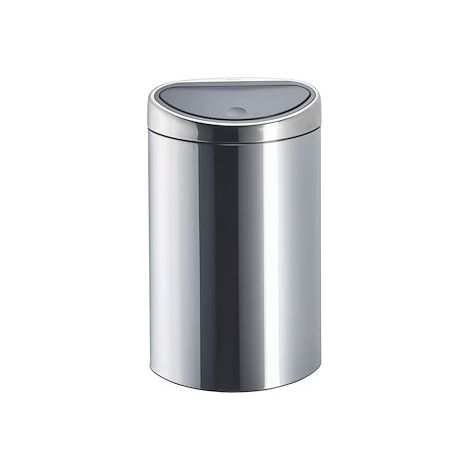 Poubelle sous évier 40 litres – Système soft-touch – Couvercle hermétique – Dimensions H 72,7 x L 43,5 x P 30,2 cm – Inox brillant – Brabantia (1/5)