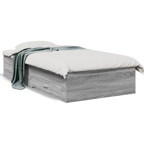 Maison Exclusive - Giroletto Cassetti Grigio Sonoma 100x200 cm Legno Multistrato