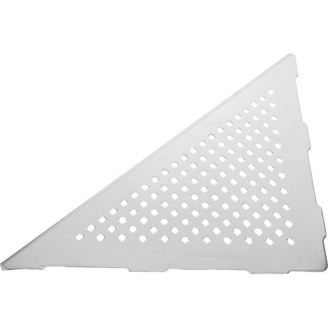Étagère d'Angle Triangulaire Murale pour Salle de Bain en Acier Inoxydable 304 Support de Encastré sans Perçage Organisateur d'Étagères Flottantes Argenté Rangement Gain de (1/5)