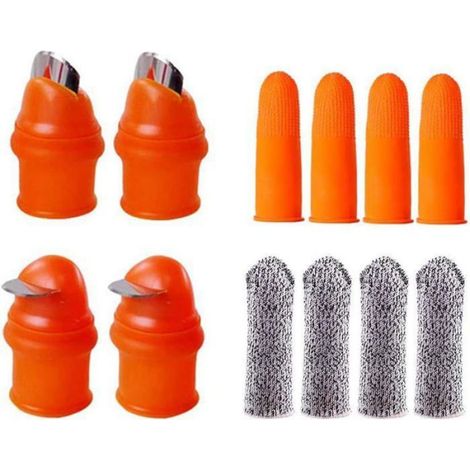 Lot de 12 couteaux de jardin en silicone, séparateurs de pouce, outil de cueillette (1/5)