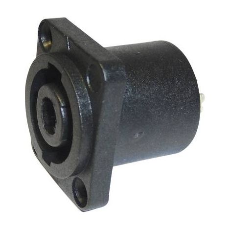 Fiche haut-parleur embase femelle, contacts droits Cliff FM1270 Nombre de pôles: 4 noir 1 pc(s) (1/2)