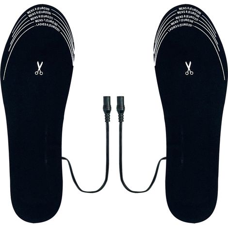 Semelle Chauffante USB - EVA Élastique - Température 40 à 50 °C - Compatible Bottes Chaussures de Travail et Sport - Taille 35 à 40 - Découpable sur Mesure