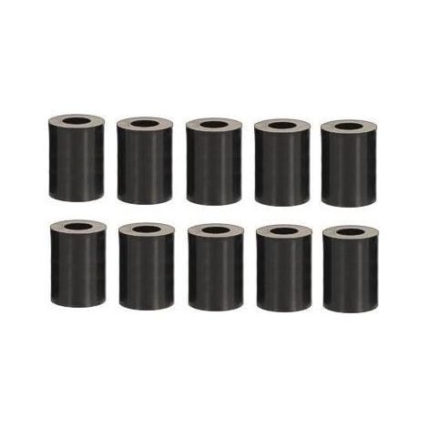 M10-Abstandshalter – 10er-Pack – Robuster schwarzer Kunststoff – Präziser 20-mm-Abstand – Heimwerkerbedarf und Befestigungsmaterial – 20 x 20 mm