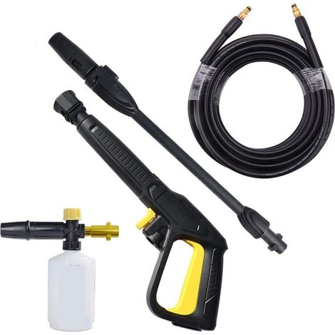 Pistolet à mousse professionnel Kit De Tuyau De Pistolet À Mousse Haute Pression Nettoyeur Haute Pression Pistolet De Pulvérisation À Mousse Neige Mousse Lance Mousseur Tuyau Buse For Karcher ( Color (1/2)